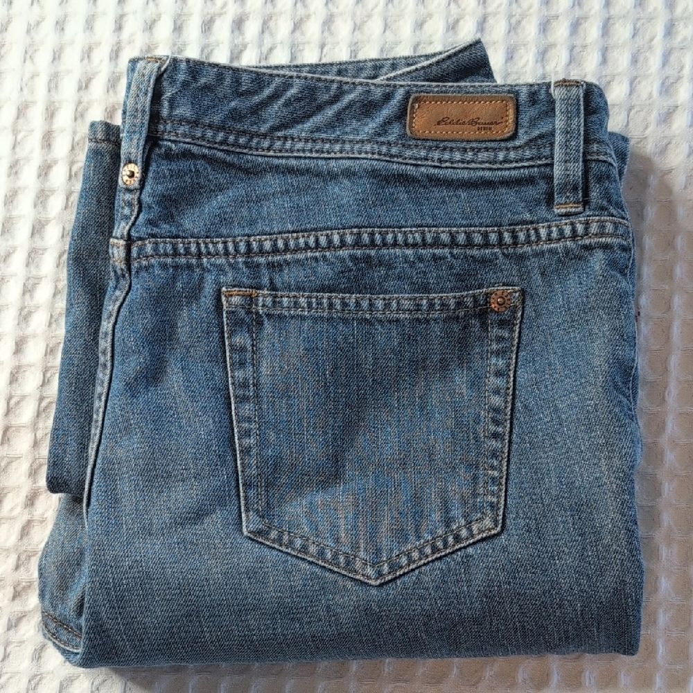 Eddie Bauer Flannel Lined Cotton Denim Jeans - Blue